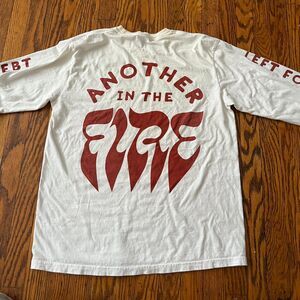 United Another In The Fire Long Sleeve T-Shirt Size M White Flames Graphic
